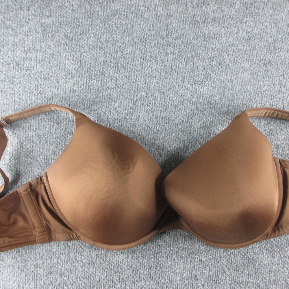 Cacique Bra Womens 46DDD Brown Boost Plunge Push Up Padded Underwire Microfiber